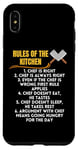 Coque pour iPhone XS Max Rules Of The Kitchen Funny Master Cook Restaurant Chef Blague