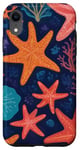 iPhone XR Trendy Starfish Coral Design Case