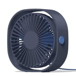 3 Speed Mini USB Desktop Fan Personal Portable Cooling Fan with 360 Rotation Adjustable Angle for Office Household Traveling Car 12.3 * 12.3 * 5cm