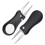 2-pack Greenlagare / Divot tool + markeringsknapp Svart