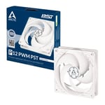 Arctic P12 12cm Pressure Optimised PWM PST Case Fan, Fluid Dynamic, 200-1800 RPM, White - ACFAN00170A