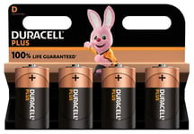 Duracell Plus D Batteries 4 Pack Long Lasting Power & Performance Garunteed LR20