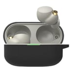 Sony WF-1000XM4 silikonfodral med karbinhake - Svart Svart