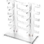 2-rads solglasögonställ Hållare Glasögon Display Stand Transparent