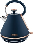 Tower T10044MNB Cavaletto Pyramid Kettle with Fast Boil, Detachable Filter,...