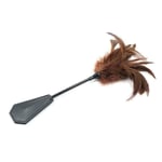 French Maid Feather Tickler and Spanking Crop (Brown)
