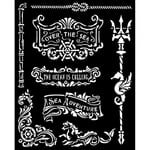 Stamperia Schablon - Songs of the Sea Plates and Trident 20x25 cm