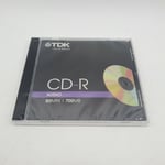 1 x New Sealed TDK CD-R80 Audio Music Recordable Blank 80 Min CDR Disc