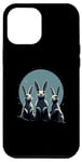 Coque pour iPhone 13 Pro Max Lapins à la lune parodie 3 lapins lune dessin animé art