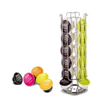 FIND A SPARE 24 Coffee Capsule Holder Compatible with Dolce Gusto Capsules 360 Degrees Rotating Pod Tower Rack (1 Pack)