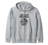 Road Rage You're Just an Idiot Funny Trucker Truck Driver Zip Hoodie