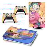 Kit De Autocollants Skin Decal Pour Console De Jeu Ps5 Corps Entier Anti-Rayures Dragon Ball Dragon, Version Cd-Rom T2389