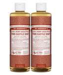 Dr Bronner`s Organic Eucalyptus Castile Liquid Soap 473ml - Vegan (Pack of 2)