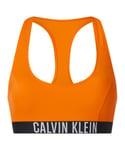 Calvin Klein Womens KW0KW01839 Intense Power Racerback Bikini Top - Orange - Size 8 UK