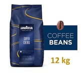 12 x 1kg Lavazza Super Crema Whole Bean Espresso Coffee