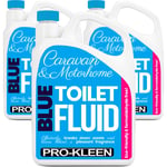 Blue Toilet Chemical Fluid Cleaner for Caravan & Motorhomes 3 x 2L