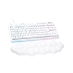 Logitech G G713 Wired Mechanical Gaming Keyboard with LIGHTSYNC RGB Lighting, Tactile Switches (GX Brown) and Keyboard Palm Rest, PC and Mac Compatible - White Mist