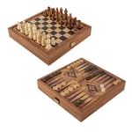 Manopoulos - Classic 2-in-1 Combo Games Set - Chess & Backgammon 11" x 11"