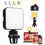 Video Conference Lighting Kit,Laptop Webcam Lighting with Clip,Camera Light with Tripod Ball Head for Zoom Meeting, Remote Working,Streaming,Self Broadcasting,Vlogging,Makeup(Dimmable & Rechargeable)…