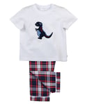 Mini Vanilla Boys' Cute Dino Summer Cotton Pyjamas - Red - Size 5-6Y