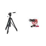 Velbon DV-7000N Video Tripod with PH-368 Fluid Head & Rode VideoMicro Compact On Camera Microphone - Assorted Colors