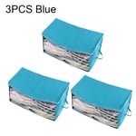 1/2/3pcs Wardrobe Storage Bags Foldable Anti-dust Blue 3pcs
