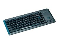 CHERRY Compact-Keyboard G84-4400, American layout, QWERTY keyboard, wired keyboard, mechanical keyboard, ML mechanics, integrated optical trackball plus 2 mouse buttons, black