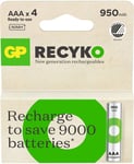 GP ReCyko AAA 950mAh NiMH Uppladdningsbart Batteri - 4-pack