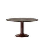 Muuto - Midst matbord 140 cm dark oiled oak, dark red - Matbord - TAF Studio - Röd - Trä