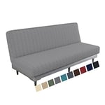 MAXIJIN Housse de futon en Jacquard Extensible, sans accoudoirs, Housse de Protection de futon Douce avec élastique en Bas, Housse de Protection Lavable pour canapé-lit, Protection Lavable (futon,