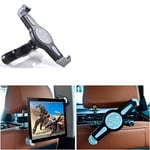 K-S-Trade Compatible With Samsung Galaxy Tab S7 LTE Motor Vehicle Car Headrests Bracket Tablet Support 360° Car Seat Backseat Holder Headrest Mount