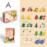 Barn låtsas lek matlagning leksaker simulering mat frukt grönsak kök leksaker Montessori pedagogiska interaktiva leksak för flickor A Color random