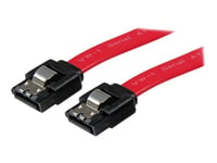 StarTech.com Câble SATA avec verrouillage de 30 cm - Câble SATA - Serial ATA 150/300/600 - SATA (R) pour SATA (R) - 30 cm - verrouillé - rouge - pour P/N: 10P6G-PCIE-SATA-CARD...
