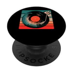 Retro Vinyle Platine Lecteur 70s - 60s Vintage Disque PopSockets PopGrip Interchangeable
