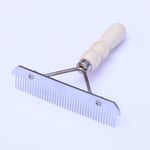 Dog hair brush Large Medium Dog Rake Comb Long-Haired Pets Grooming Tool Stainless Steel Needle Comb For Big Dogs Golden Husky German Shepherd L Woodenhandle