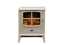 Dimplex Brayford Pebble Optiflame Electric Stove, Pebble Grey Free Standing Wood Burner Style Electric Stove with Artificial Logs, LED Flame Effect, 2kW Adjustable Fan Heater and Remote Control