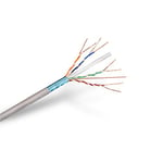 AISENS A136 – 0281 – Câble de réseau RJ45 FTP Rigide (Bobine de 100 m pour l'installation) Couleur Gris