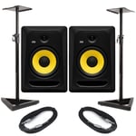 KRK Rokit Classic 8 (Pair) With Stands & Cables based on Rokit RP8 G3