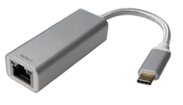 Deltaco USB-C nätverksadapter, 2.5GbE LAN, RJ45, aluminium