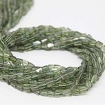 World Wide Gems Beads Gemstone 10 Strand Green Apatite Smooth Rectangle Chiclet Gemstone Loose Craft Beads 13 inch Long 4mm 7mm Code-HIGH-26891