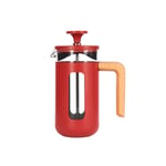 La Cafetiere Pisa Red Cafetiere with Wooden Handle - 3 Cup