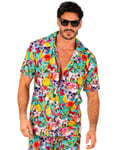 Blommig Hawaii Skjorta med Dödskallar