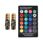 ❄ 2PCS Indicator Bulb Colorful Remote Controll Light & Blasting Flash RGB For