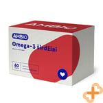 AMBIO Omega 3 Heart Support Food Supplement 60 Capsules Fish Oil Vitamin B6 B12