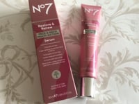 No.7. New Restore & Renew Face & Neck Multi Action Serum Large 50 ml.. BOXED.