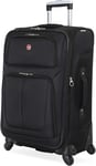 Swiss Gear Sion Softside Luggage with Spinning Reels, Black Black - 6283424171-2