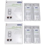 4 X Pack DELONGHI Nokalk Natural Coffee Maker 100ml Descaler Sachets