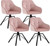 Rootz vridbar matstol - Roterande stol - Sammetsstol - Ergonomisk komfort - Enkel montering - Hållbar design - 58,5 cm x 82,5 cm x 54,5 cm