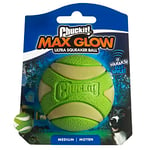 Chuckit! – Max Glow Ultra Squeaker Ball – Balle Phosphorescente pour Chien – Balle à Couinements pour Chien – Brille dans Le Noir – Renforce la Complicité – Taille Medium – Diamètre de 6.5 cm