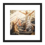 Joakim Skovgaard Christ In The Realm Of The Dead Cropped 8X8 Inch Square Wooden Framed Wall Art Print Picture with Mount